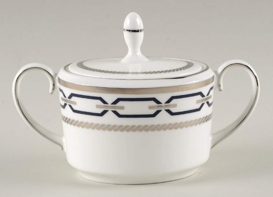 With Love Nouveau Indigo Sugar Bowl & Lid by Wedgwood-1