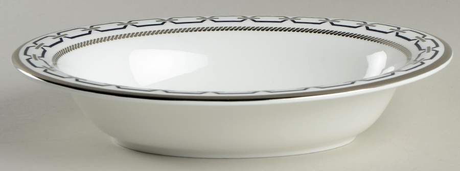 With Love Nouveau Indigo 10" Oval Vegetable Bowl by Wedgwood-1