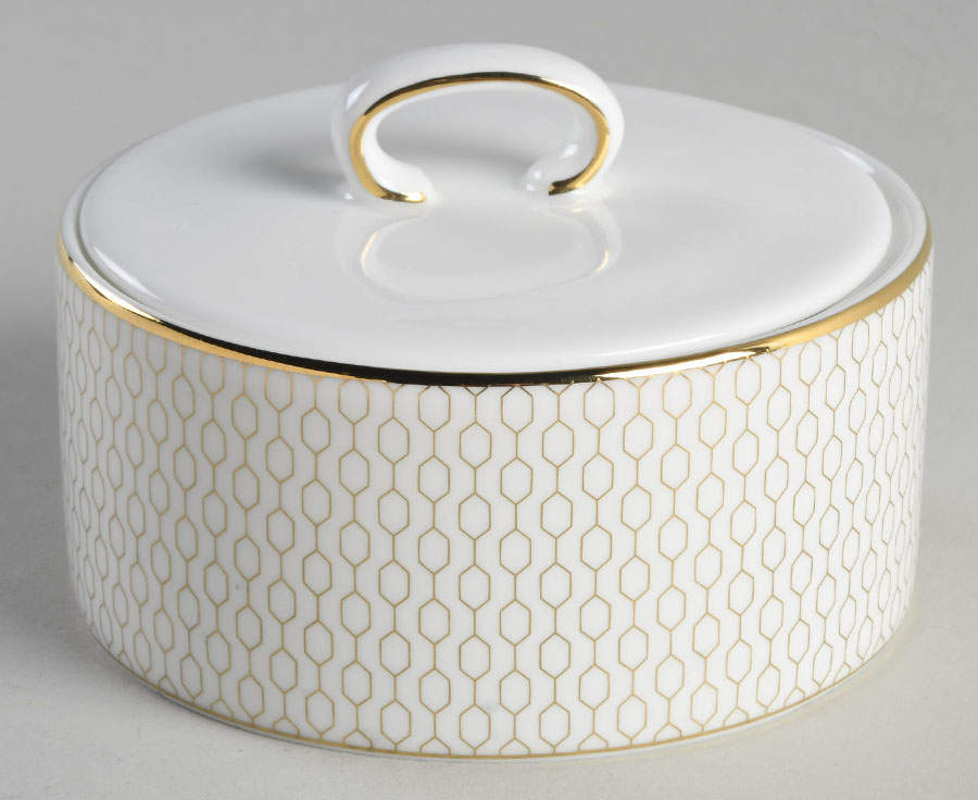 Arris Gio Gold Sugar Bowl & Lid by Wedgwood-1