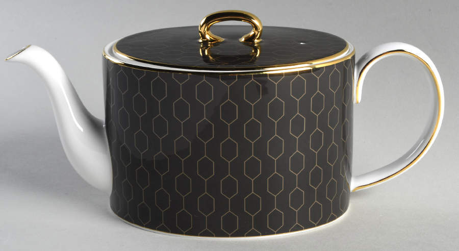 Arris Gio Gold Teapot & Lid by Wedgwood-1