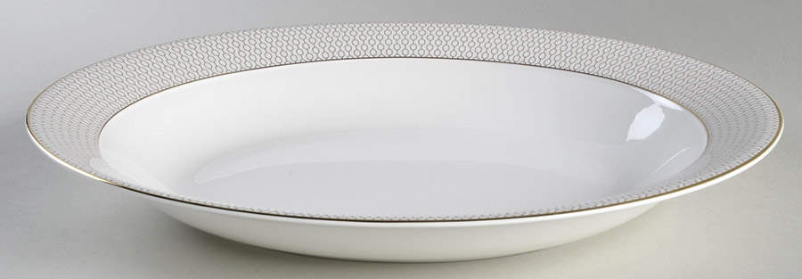 Arris Gio Gold 13" Oval Vegetable Bowl by Wedgwood-1
