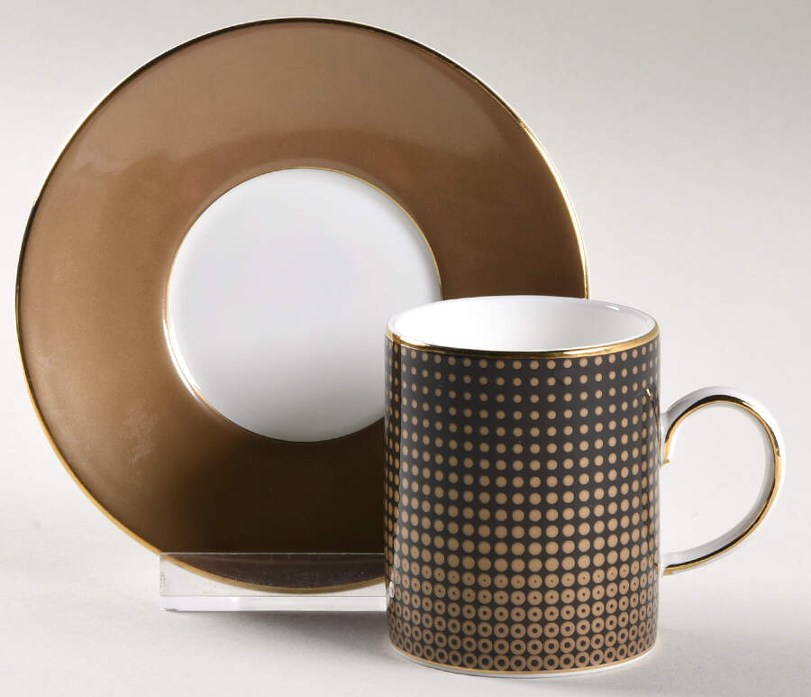 Arris Gio Gold Espresso Cup and Saucer Set by Wedgwood-1