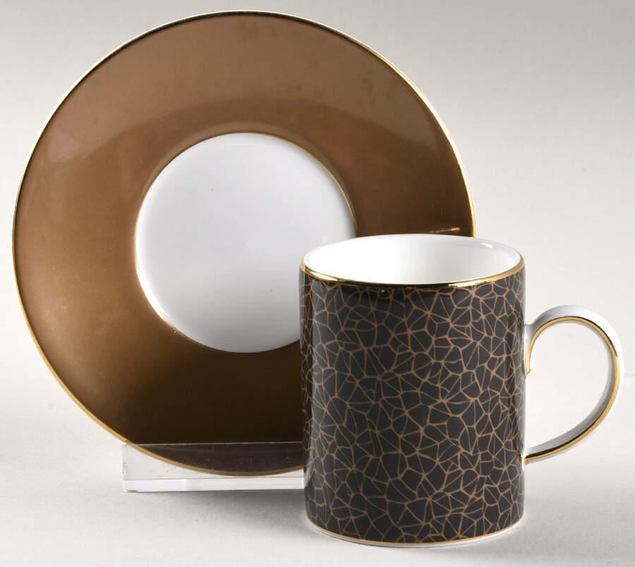 Arris Gio Gold Espresso Cup and Saucer Set by Wedgwood-1