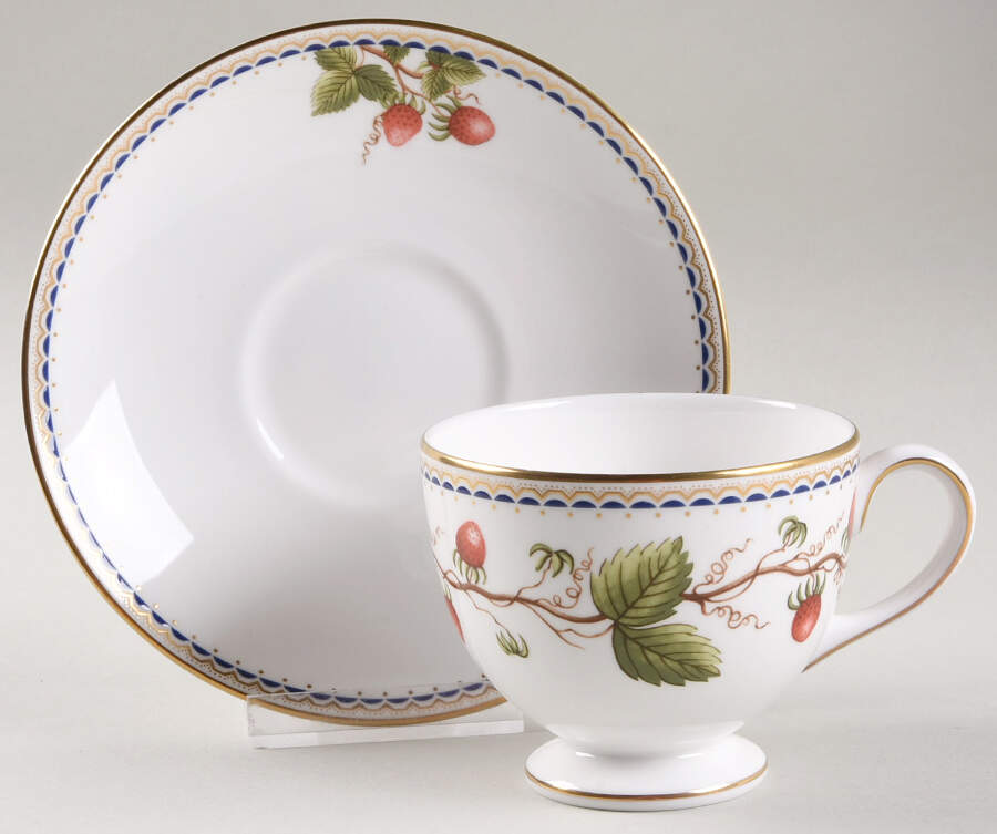 Wild Strawberry Archive Footed Cup & Saucer Set by Wedgwood-1