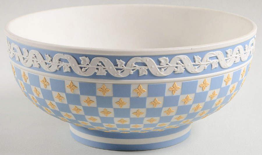Diceware (Jasperware) 8" Round Bowl by Wedgwood-1