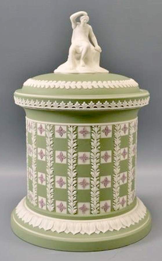 Diceware (Jasperware) Figural Centerpiece with Lid by Wedgwood-1