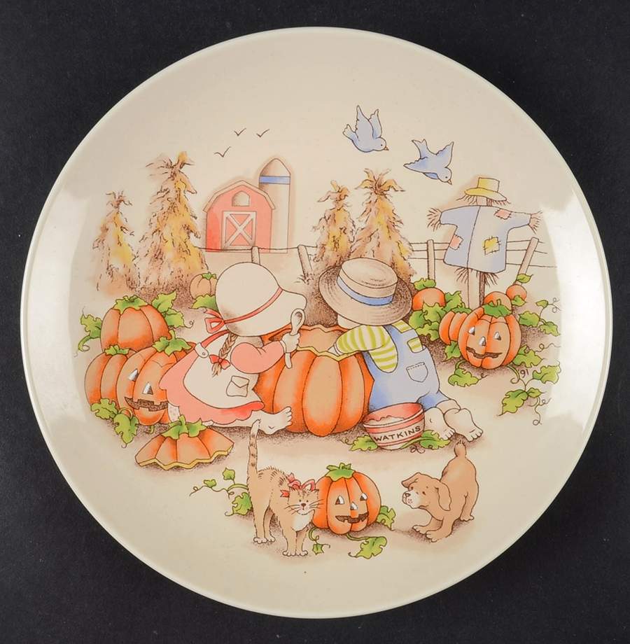 Country Kids Dessert/Pie Plate by Watkins-1