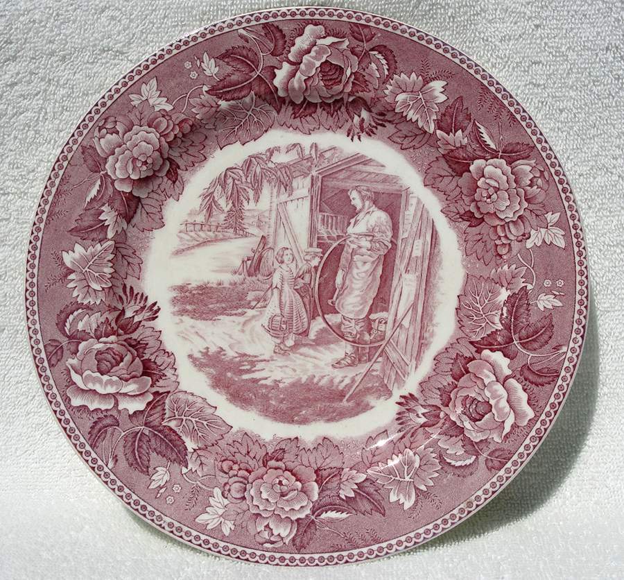Longfellow Series. The-Red Luncheon Plate by Wedgwood-1