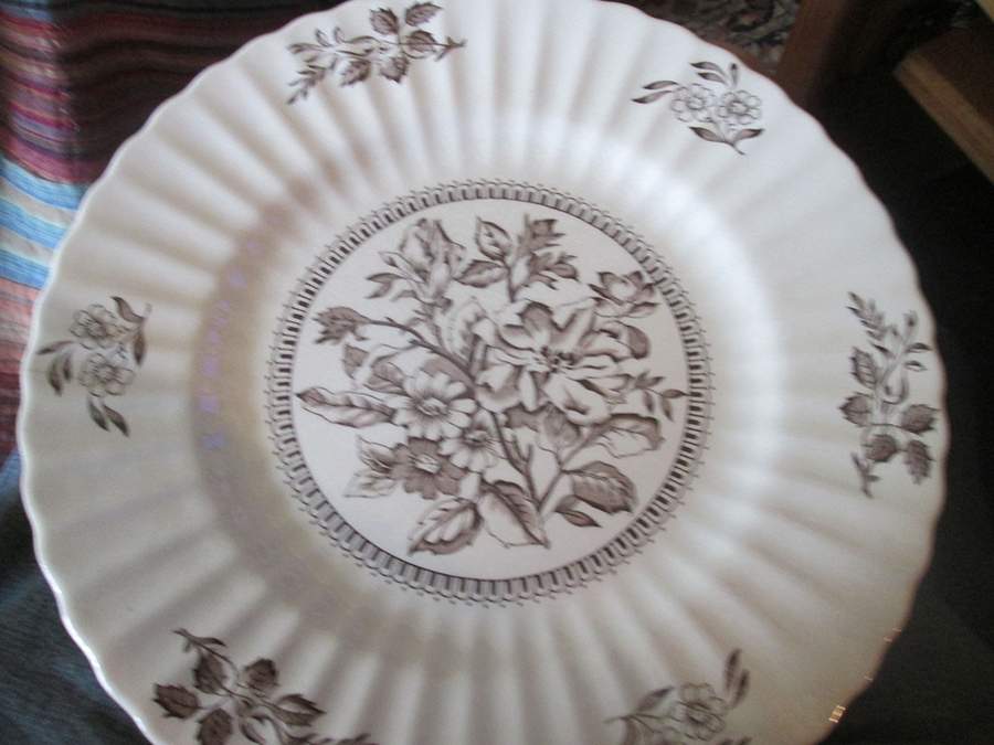 Hedgerow-Brown Dinner Plate by Wade (England)-1