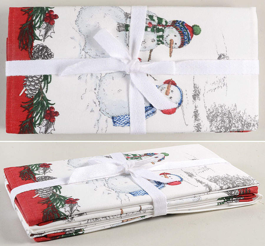 Snowman Cloth Napkin - Set of 4 by Williams-Sonoma-1