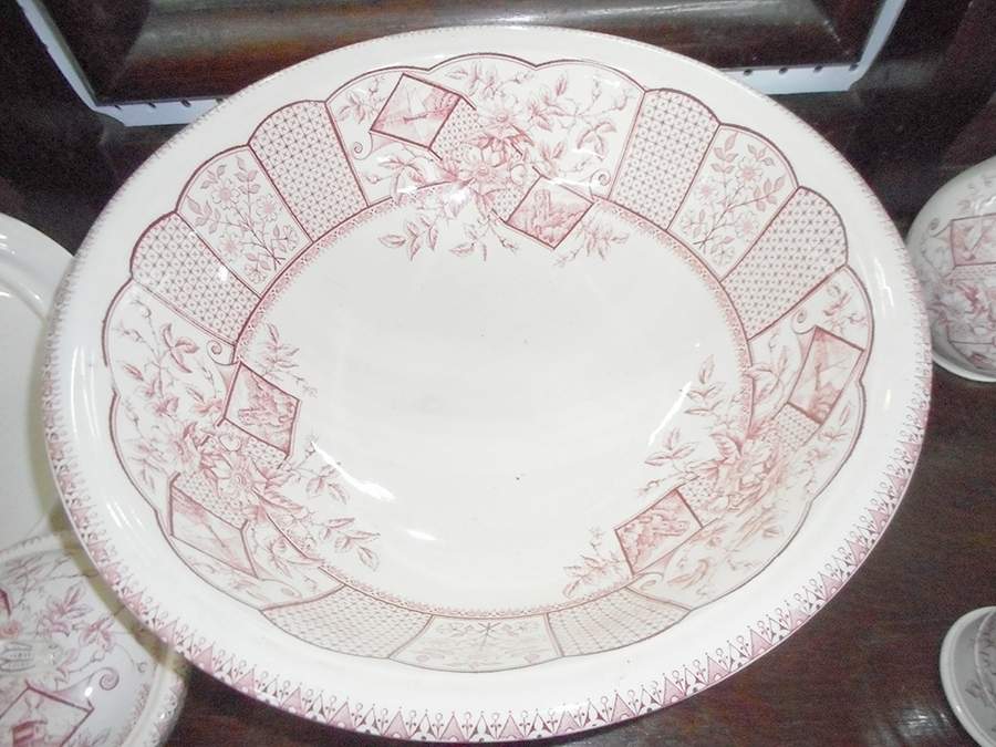 Etruria-Pink Bowl for Large Pitcher & Bowl Set by Whittaker & Co-1
