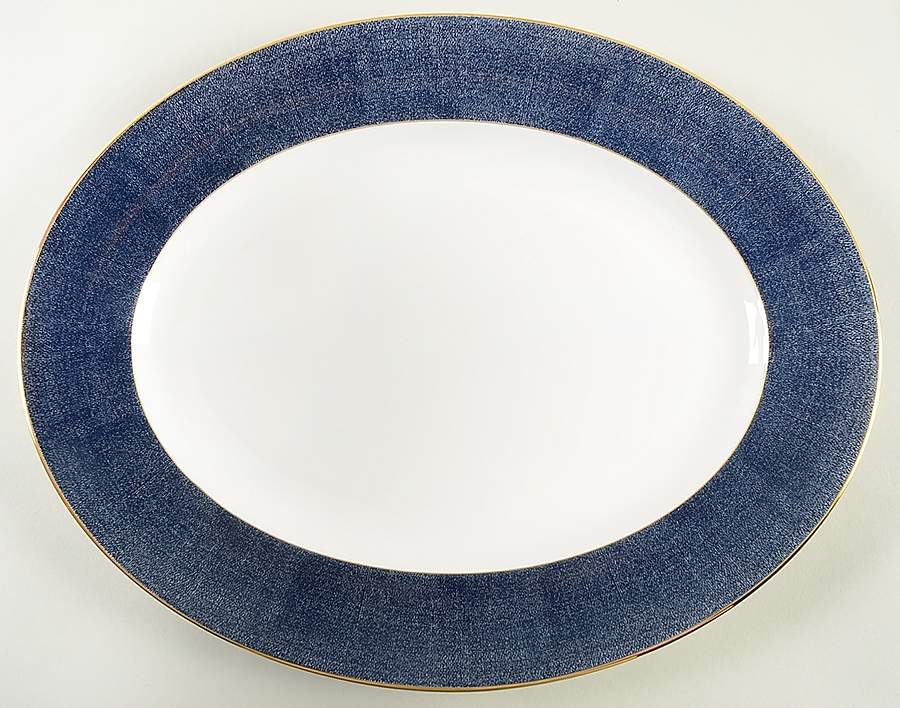 Stardust Night 14" Oval Serving Platter by Waterford China-1