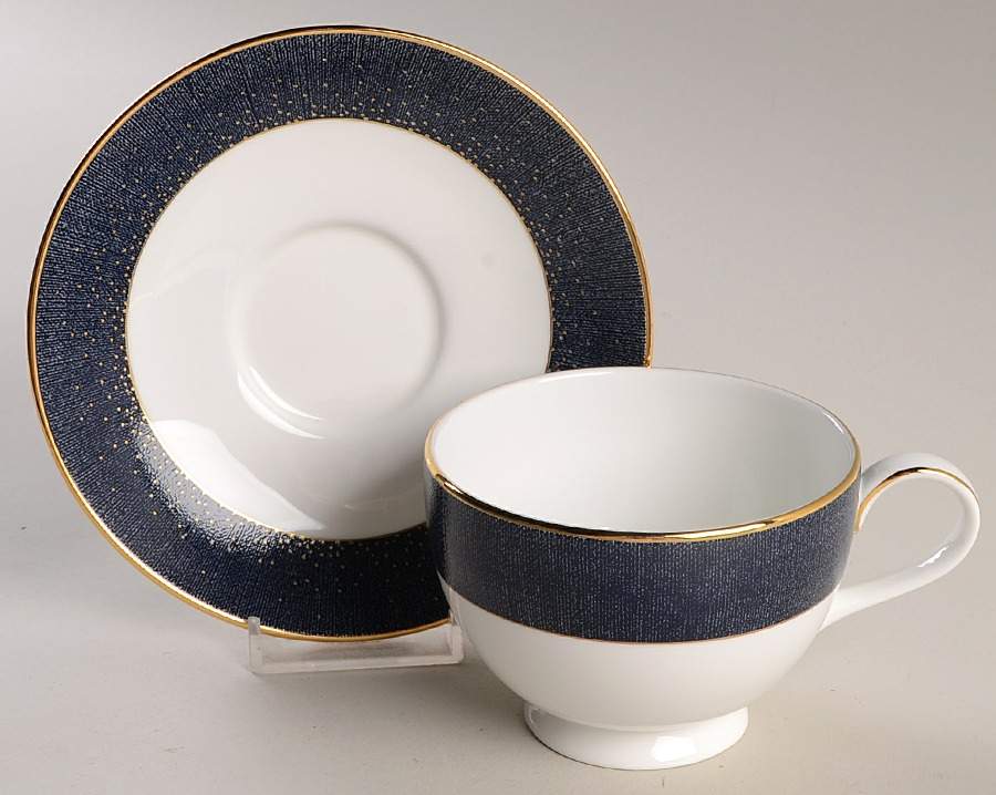 Stardust Night Footed Cup & Saucer Set by Waterford China-1