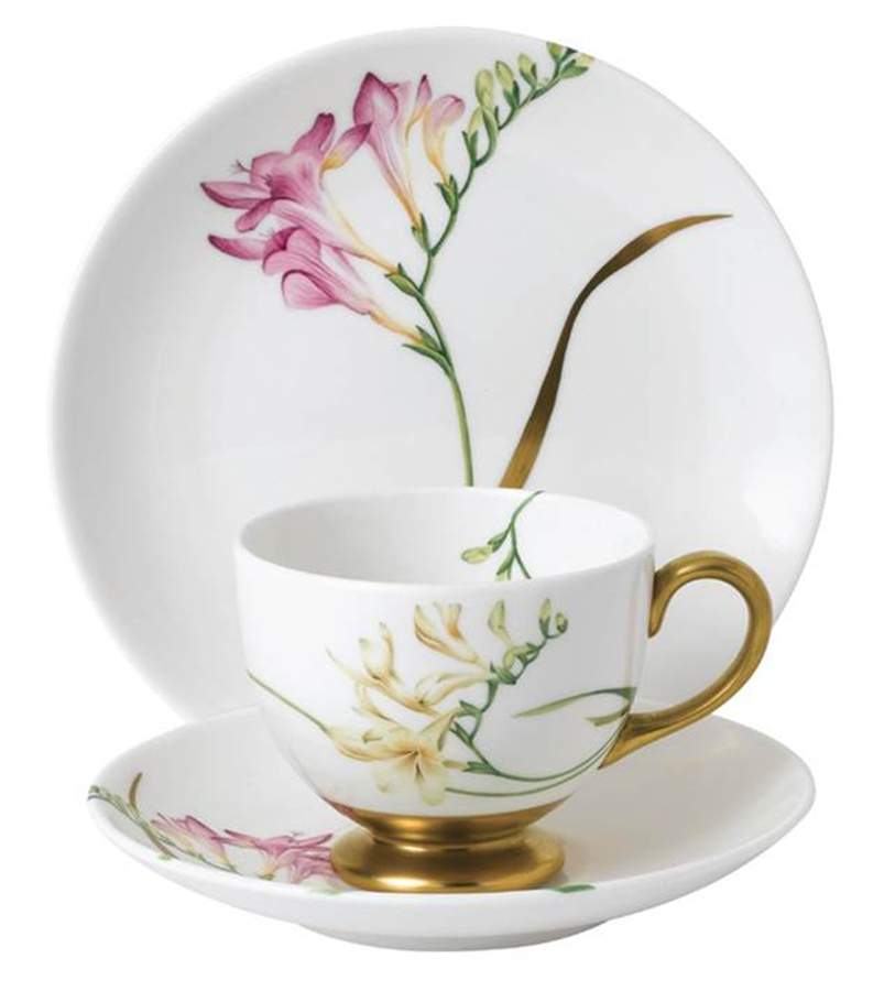 Floral Eden Footed Cup & Saucer Set by Wedgwood-1