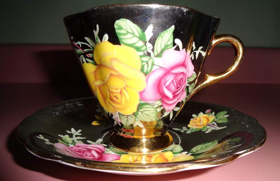 1177-52 Footed Cup & Saucer Set by Windsor (England)-1