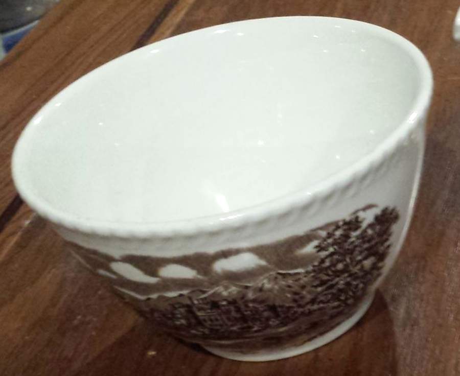 Westmorland Brown Open Sugar Bowl by Wood & Sons-1