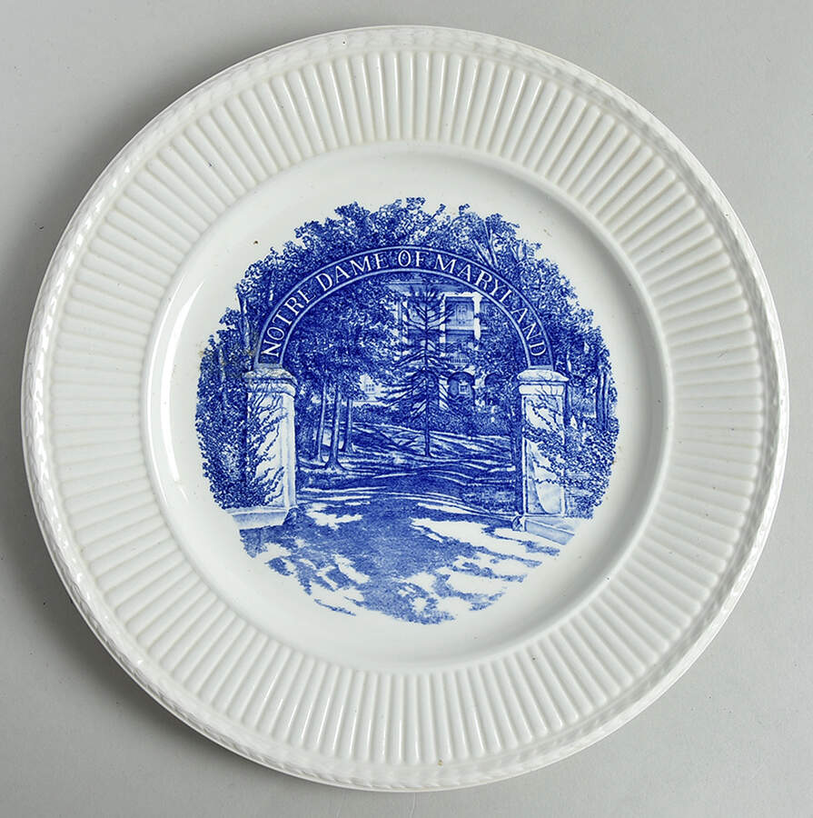 College of Notre Dame of Maryland Blue Dinner Plate by Wedgwood-1