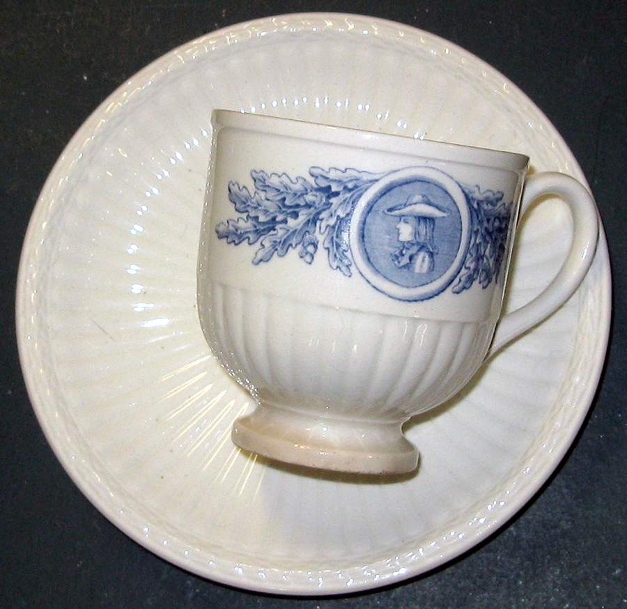 Swarthmore College Blue Footed Cup & Saucer Set by Wedgwood-1