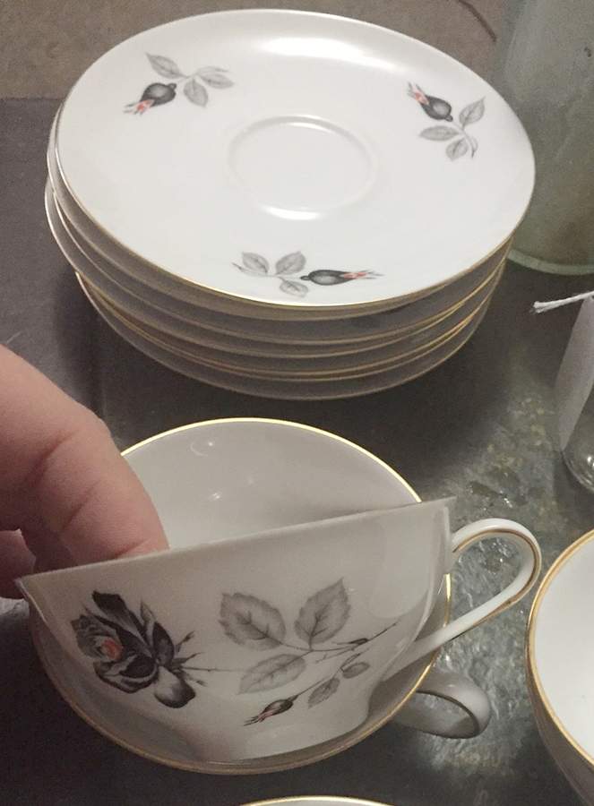 WIG1444 Flat Cup & Saucer Set by Winterling - Bavaria-1