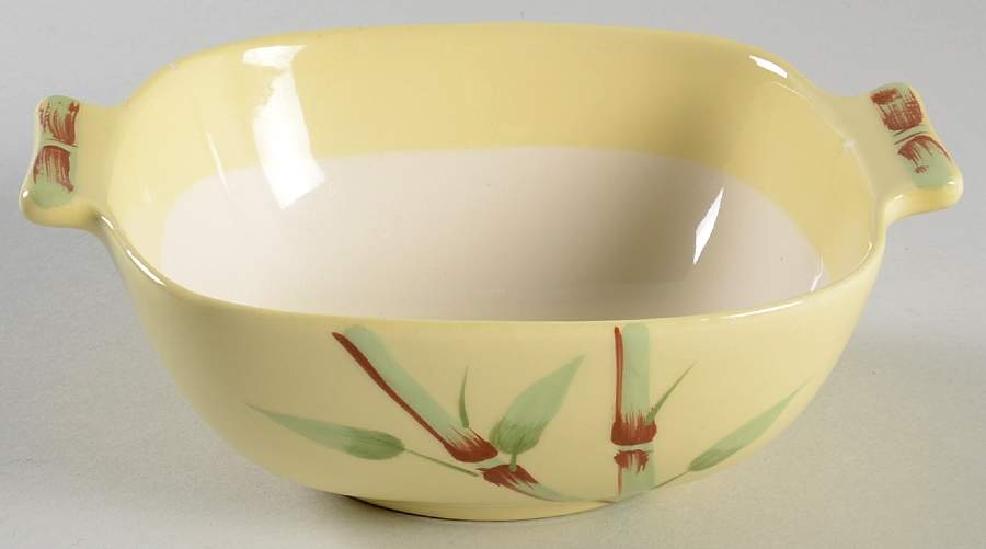 Bambu Yellow Lugged Cereal Bowl by Weil Ware-1
