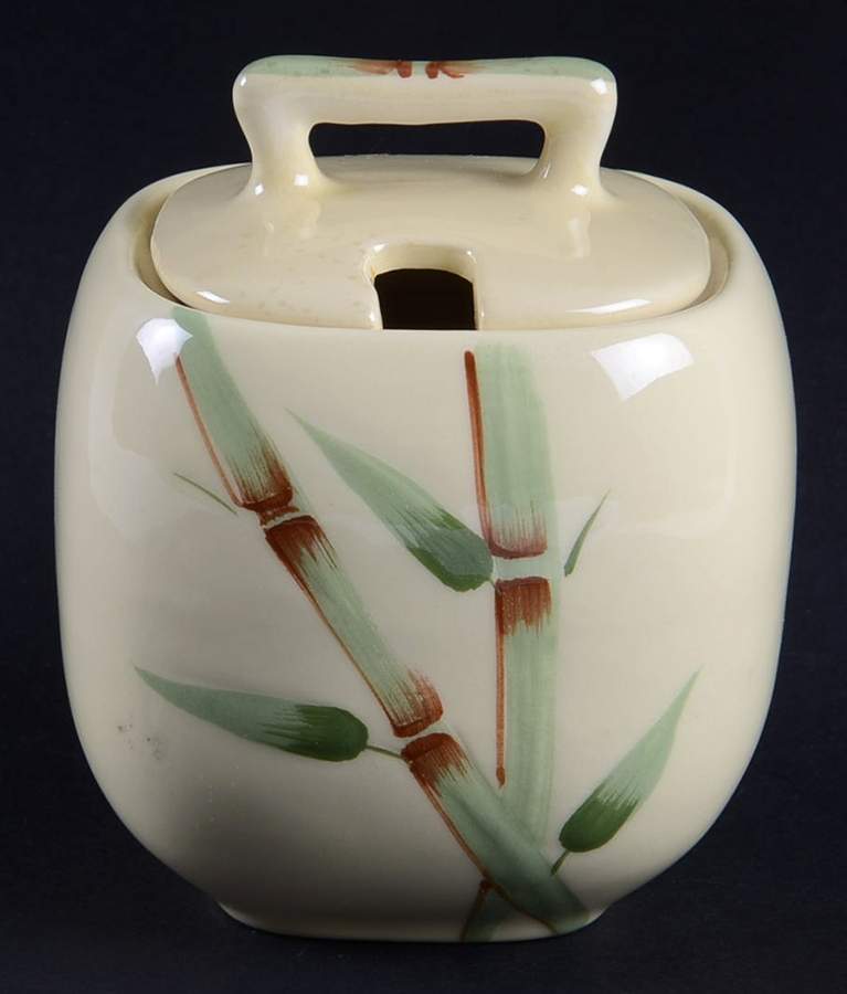 Bambu Yellow Jam/Jelly & Lid by Weil Ware-1