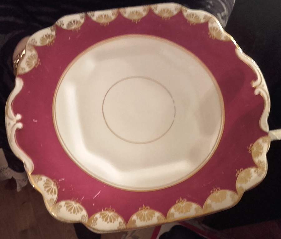 WLL18 Square Handled Cake Plate by Wellington (England)-1