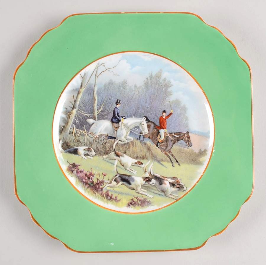 C1376 Green Luncheon Plate by Wedgwood-1