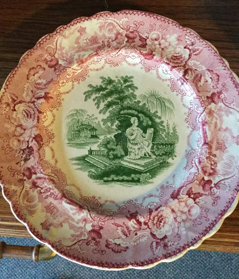 Washington (Red-Green) Dessert/Pie Plate by Wood & Sons-1