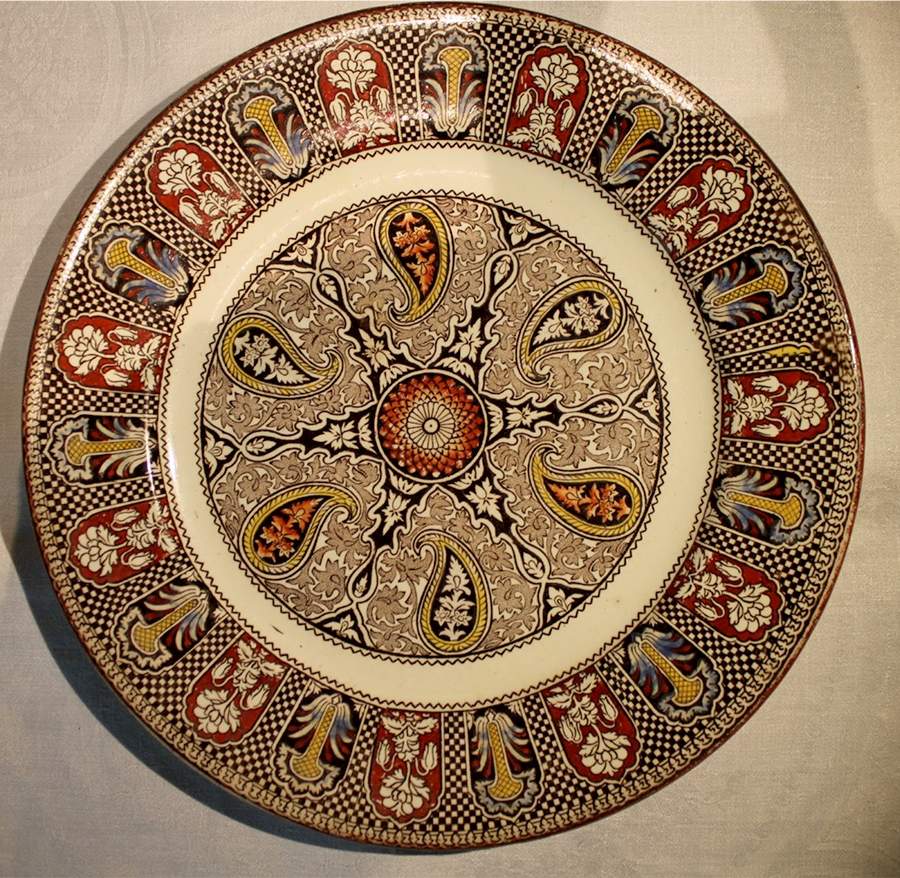 Indian (Black, Red, Beige) Dinner Plate by Wedgwood-1