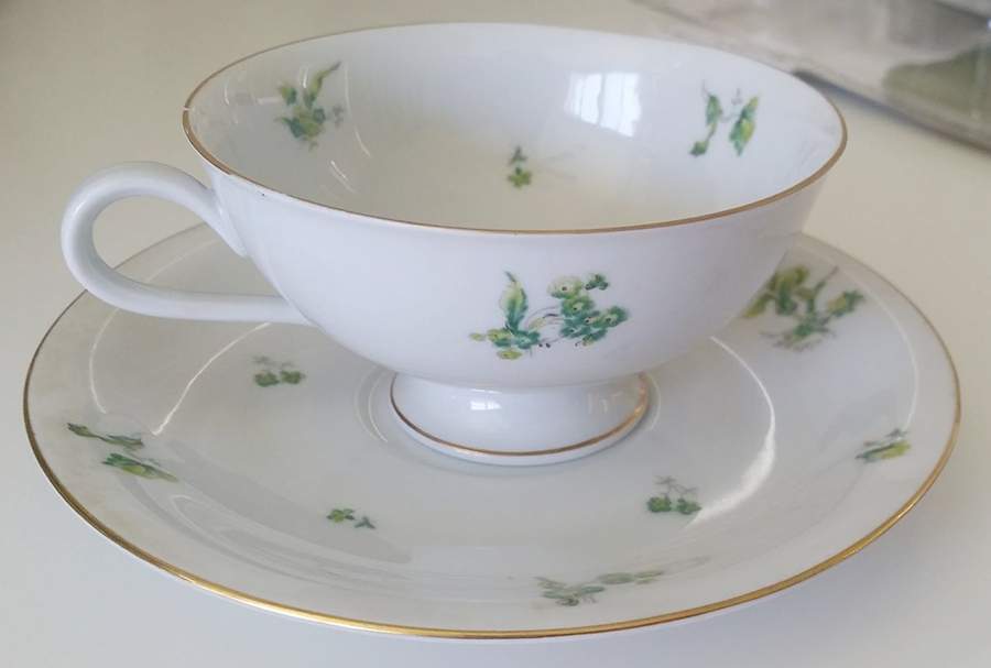 RXH96 Footed Cup & Saucer Set by Retsch & Co-1