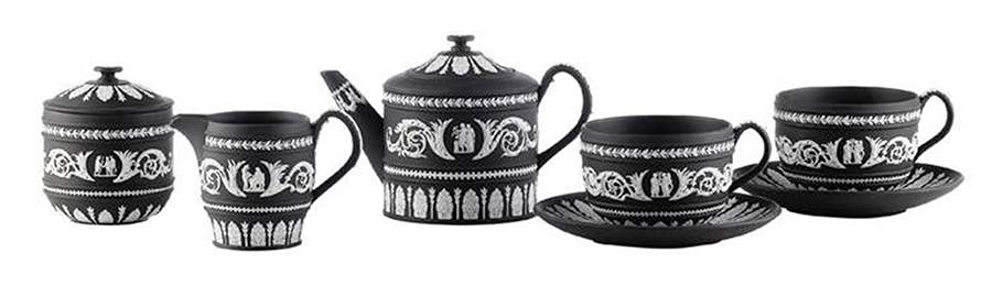 Heritage Collection (9 Pc) Motif 1 Tea Set (TP1,CRMT1,SUMT1&2 CSLM1) by Wedgwood-1