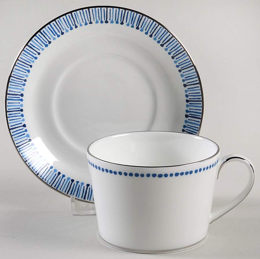 Malibu Azure Flat Cup & Saucer Set by Waterford China-1