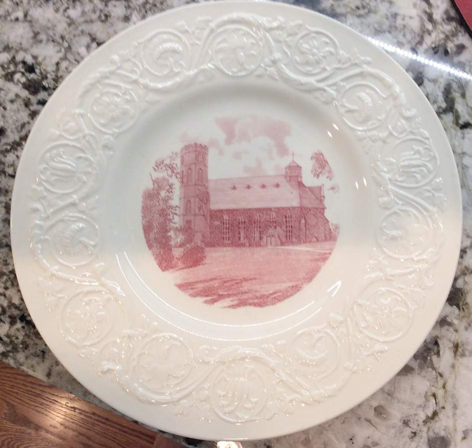 Mount Hermon School Pink Dinner Plate by Wedgwood-1