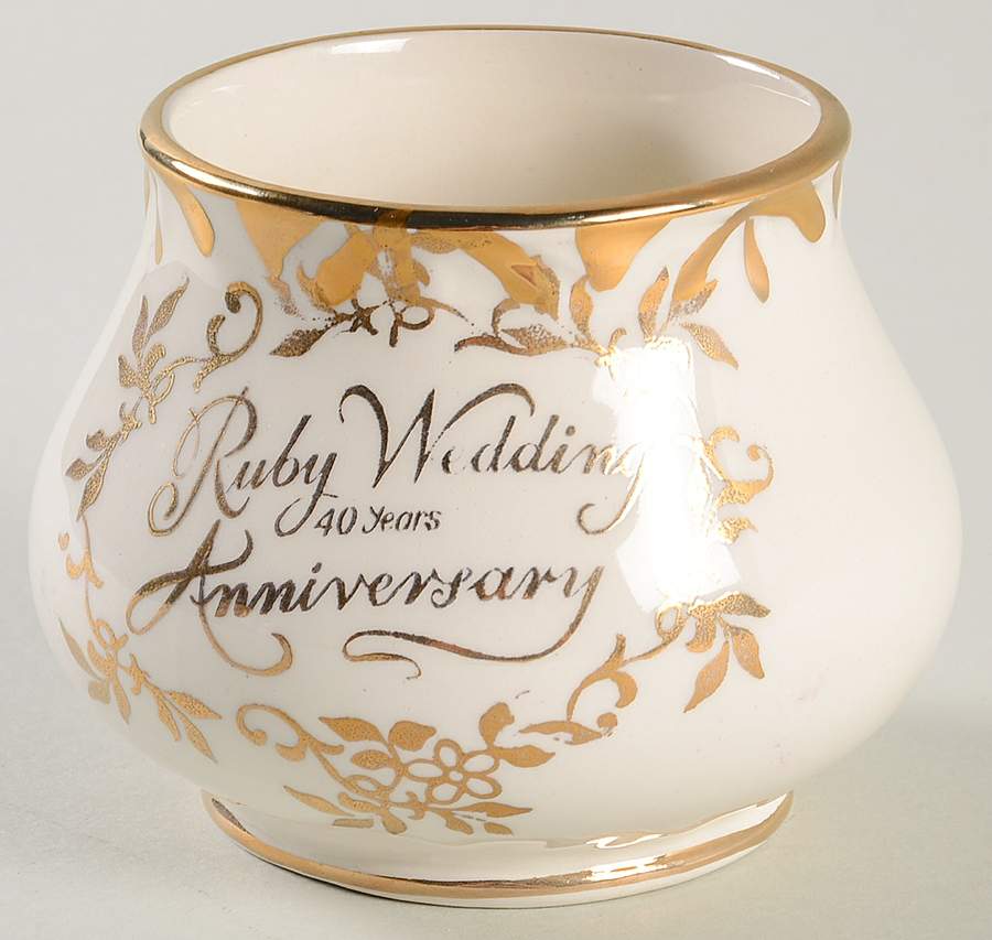 Ruby Wedding Open Sugar Bowl by Arthur Wood-1