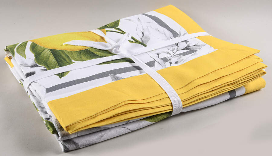 Meyer Lemon 70" X 108" Rectangular Tablecloth by Williams-Sonoma-1