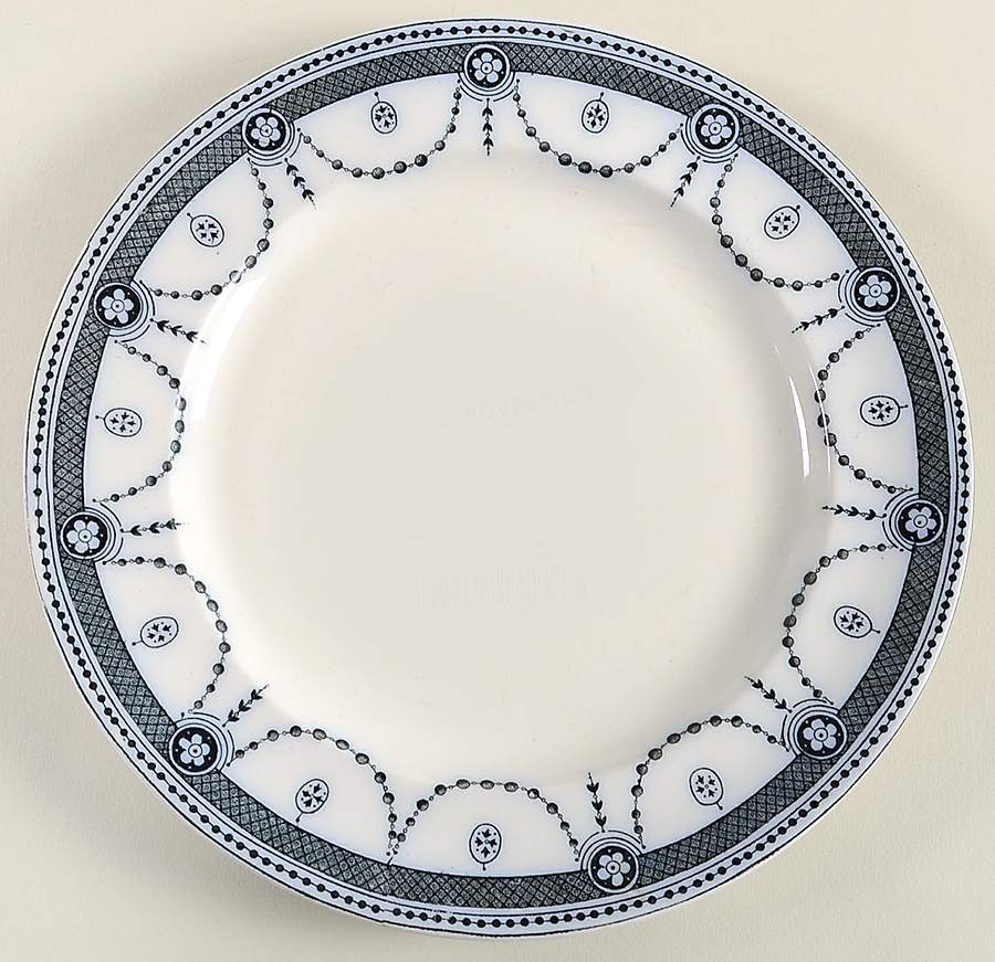 Venice (Dark Blue, No Trim) Luncheon Plate by Wood & Sons-1