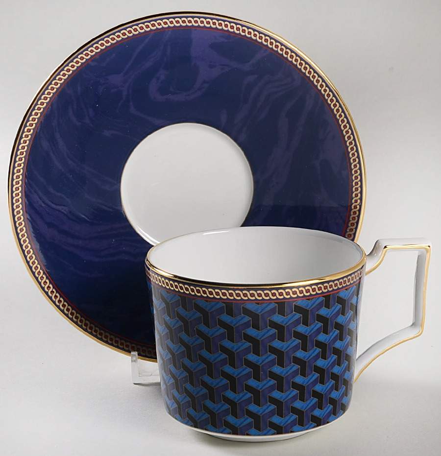 Byzance Flat Cup & Saucer Set by Wedgwood-1