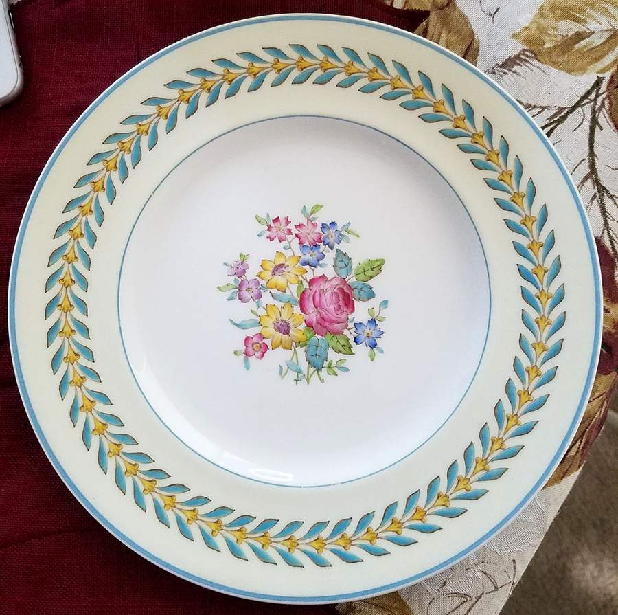 Woodstock (Blue Trim) Dinner Plate by Wedgwood-1