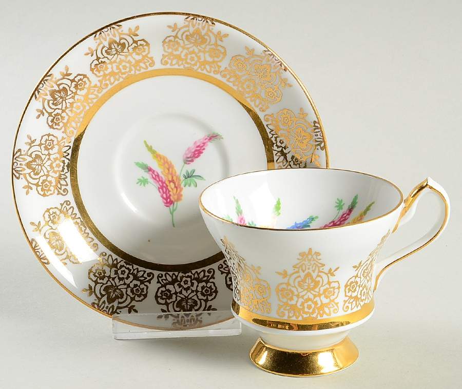 1517-84 Footed Cup & Saucer Set by Windsor (England)-1