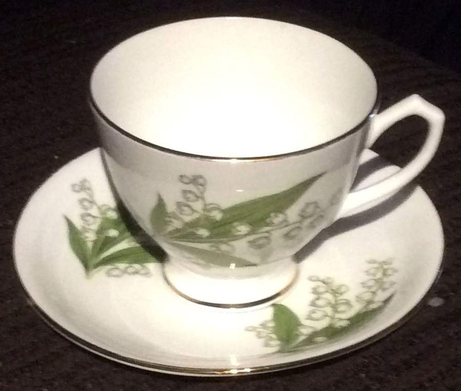 1272-87 Footed Cup & Saucer Set by Windsor (England)-1