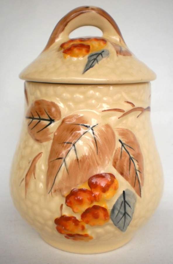 Bramble Variation 2 Autumn Tints Honey Pot & Lid by Wade (England)-1