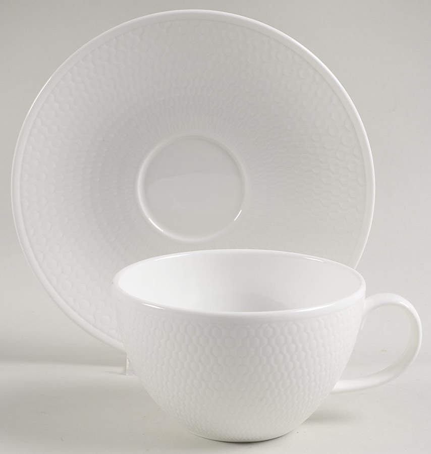 Gio Flat Cup & Saucer Set by Wedgwood-1