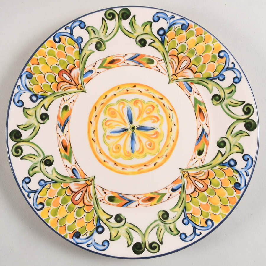 Peacock Large Dinner Plate by World Market-1