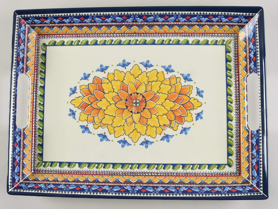 Sicily 19" Rectangular Handled Serving Melamine Tray by Williams-Sonoma-1