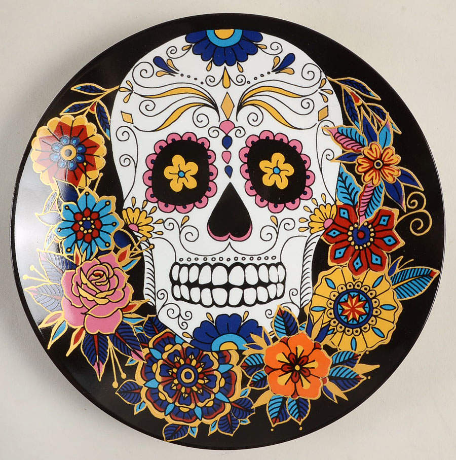 Day of the Dead Salad Plate by Williams-Sonoma-1