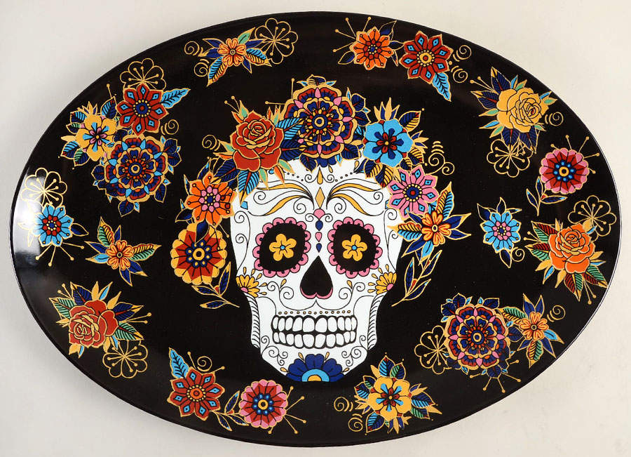 Day of the Dead 18" Oval Serving Platter by Williams-Sonoma-1