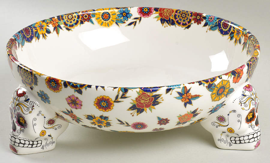 Day of the Dead 3 Toed Large Fruit Bowl by Williams-Sonoma-1