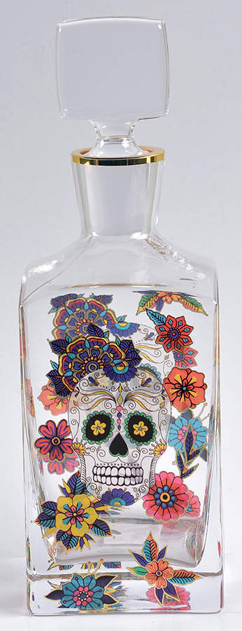 Day of the Dead Glassware Decanter by Williams-Sonoma-1