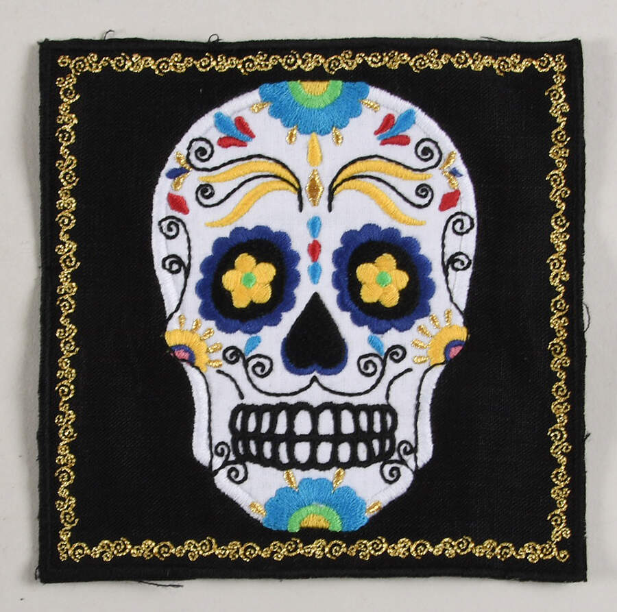 Day of the Dead Embroidered Cocktail Napkin by Williams-Sonoma-1