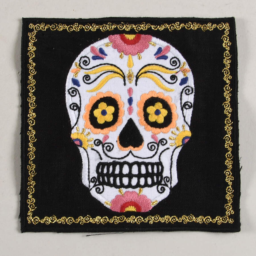 Day of the Dead Embroidered Cocktail Napkin by Williams-Sonoma-1